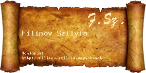 Filipov Szilvia névjegykártya